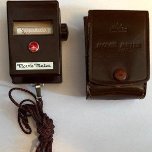 RARE MINT VINTAGE WALZ MOVIE LIGHT METER & CASE...